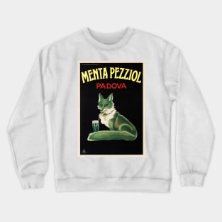 MENTA PEZZIOL Padova Vintage Italian Liqueur Art Deco Style 1922 by Marcelo Dudovich Crewneck Sweatshirt